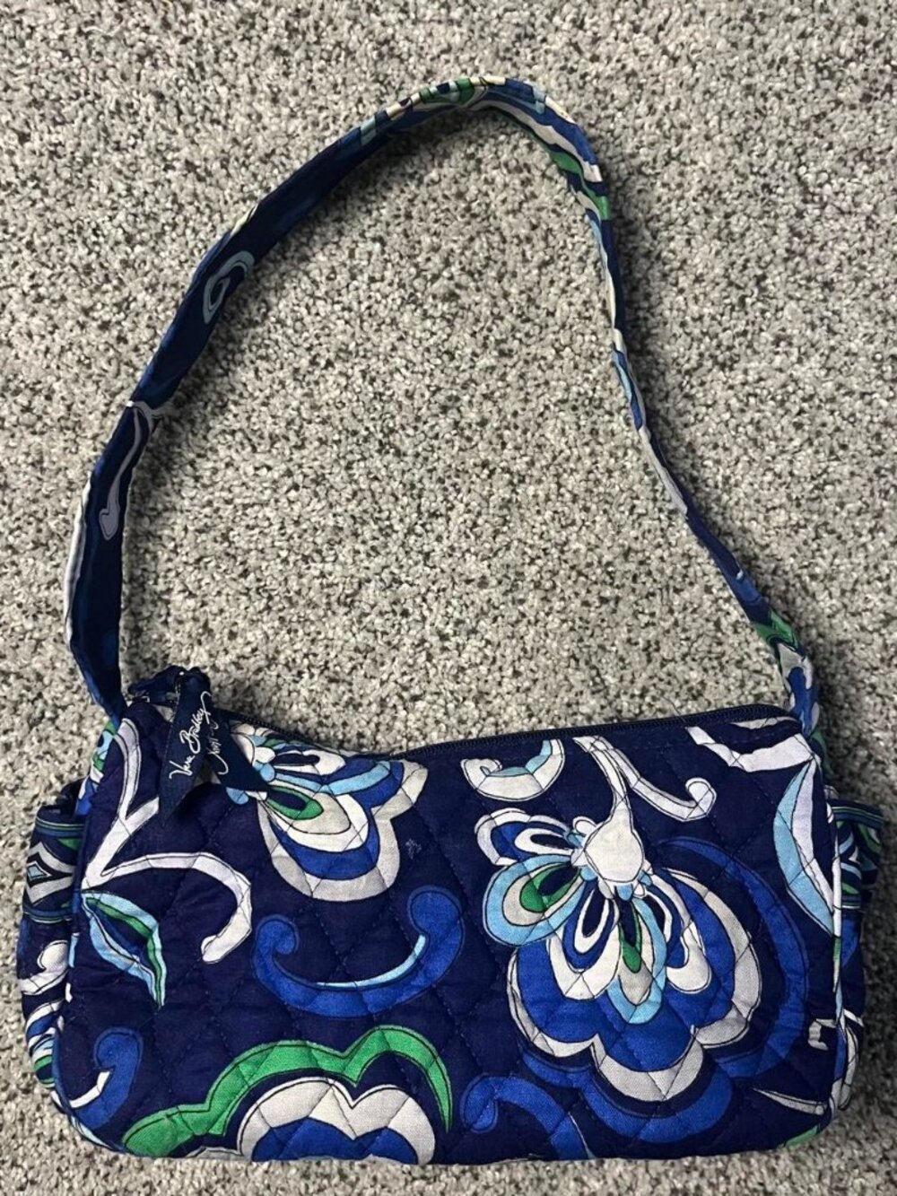 Vera Bradley "Mediterranean Blue" Maggie style shoulder bag